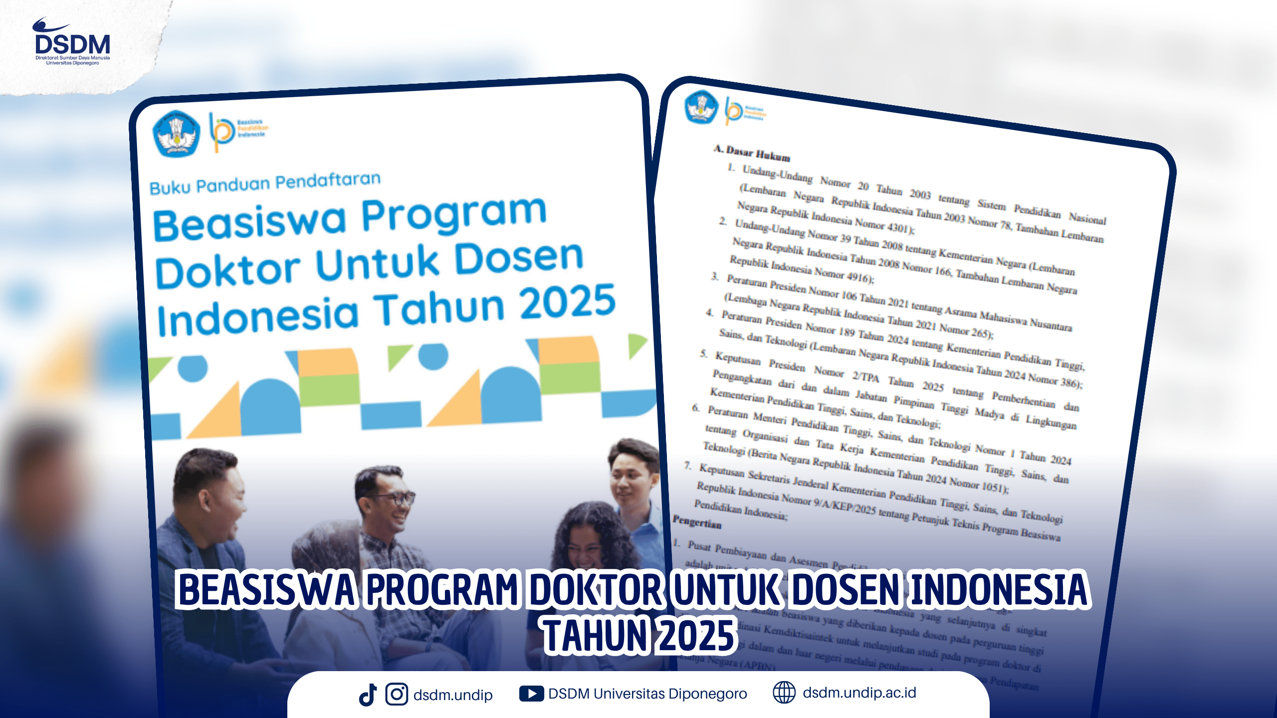 Doctoral Program Scholarship for Indonesian Lecturers (PDDI) 2025 Now Open!